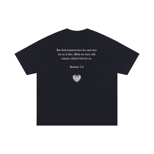 Romans 5:8 - Unisex, Black, Cotton