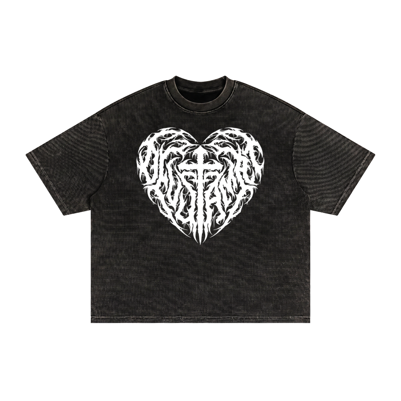 Textured Waffle Washed Boxy T-Shirt