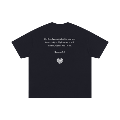 Romans 5:8 - Unisex, Black, Cotton