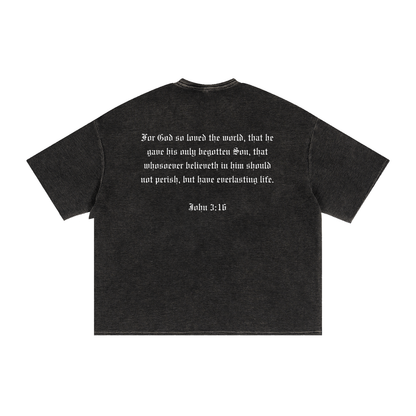 Textured Waffle Washed Boxy T-Shirt